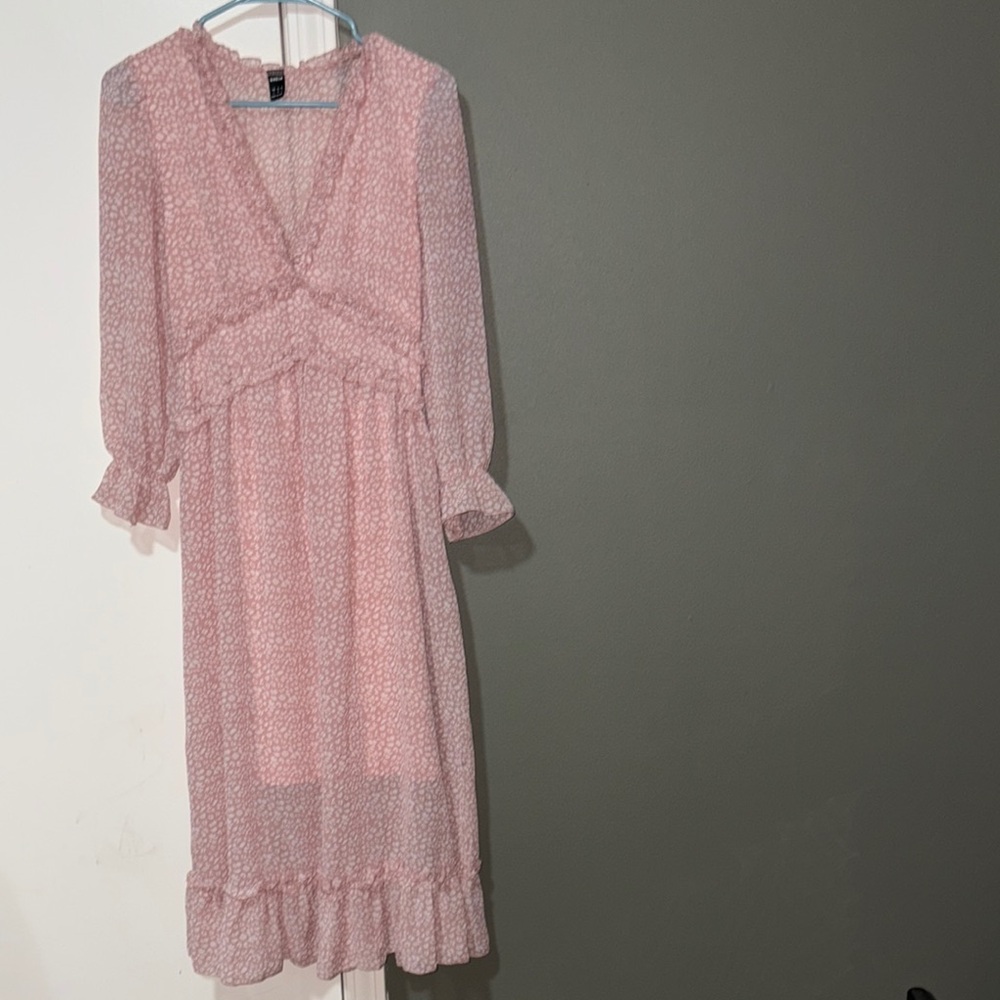 Elegant Pink Floral Dress
